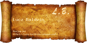 Lucz Baldvin névjegykártya